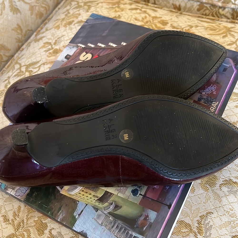 Alex Marie Burgundy kitten 2” heels Shoes - Picture 6 of 11